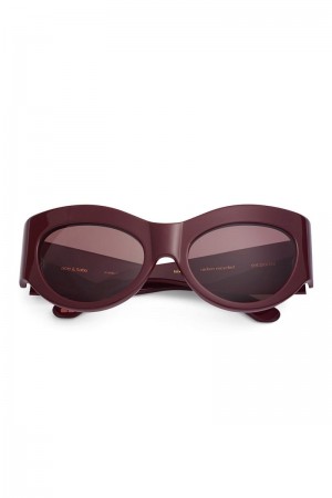 Ganni ACE & TATE TRIXIE Sonnenbrille Bordeaux | QKHSA6038