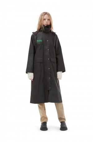 Ganni Barbour Burghley Mäntel Schwarz | PZIQC5913