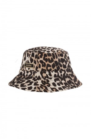 Ganni Bucket Hüte Leopard | UVXEJ3461