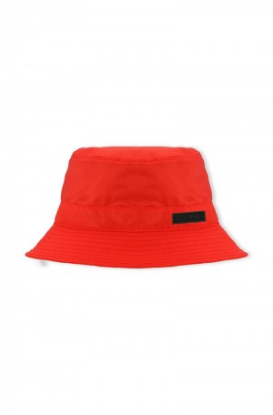 Ganni Bucket Hüte Rot | PQEWF5270