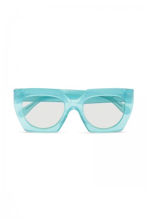 Ganni Oversized Sonnenbrille Blau | RLTJQ1486