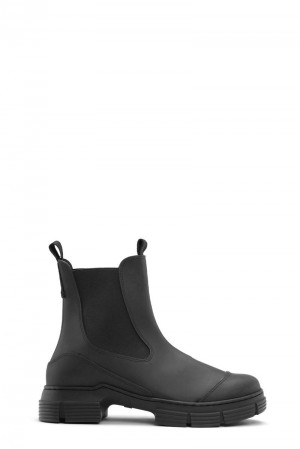 Ganni Rubber City Stiefel Schwarz | GYOMH8203