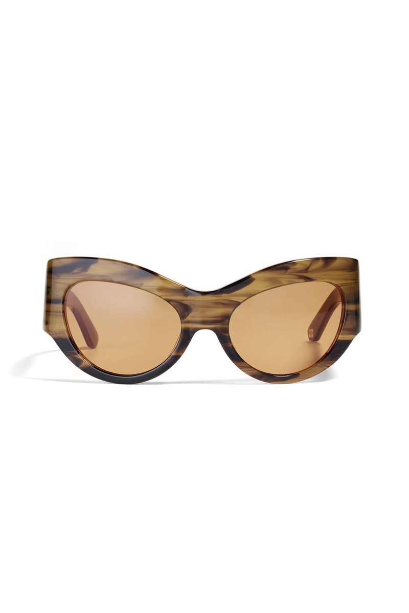 Ganni ACE & TATE TRIXIE Sonnenbrille Braun | CGOQM1769