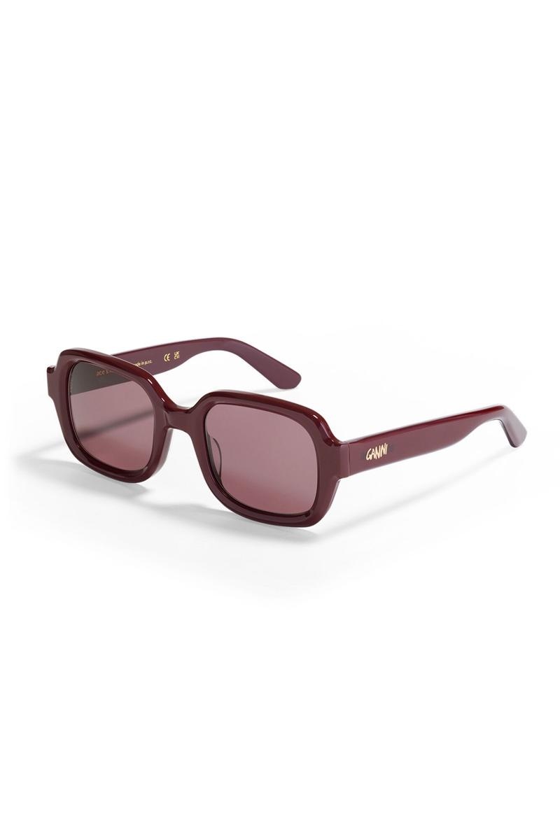 Ganni ACE & TATE TWIGGY Sonnenbrille Bordeaux | WPCMQ4157