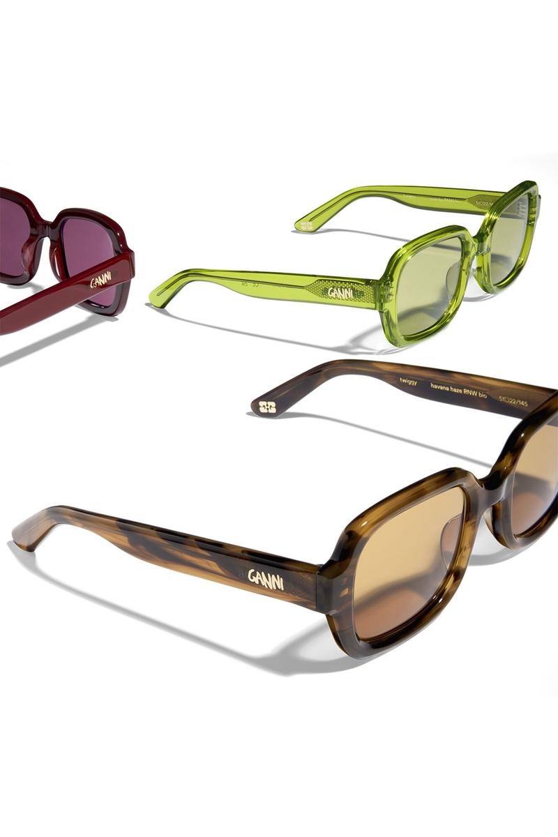 Ganni ACE & TATE TWIGGY Sonnenbrille Bordeaux | WPCMQ4157