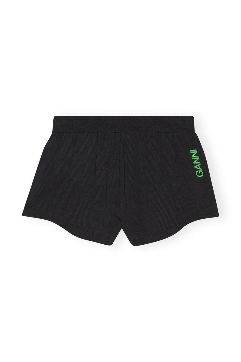 Ganni Active Mesh Kurze Hose Schwarz | XVCHZ6741