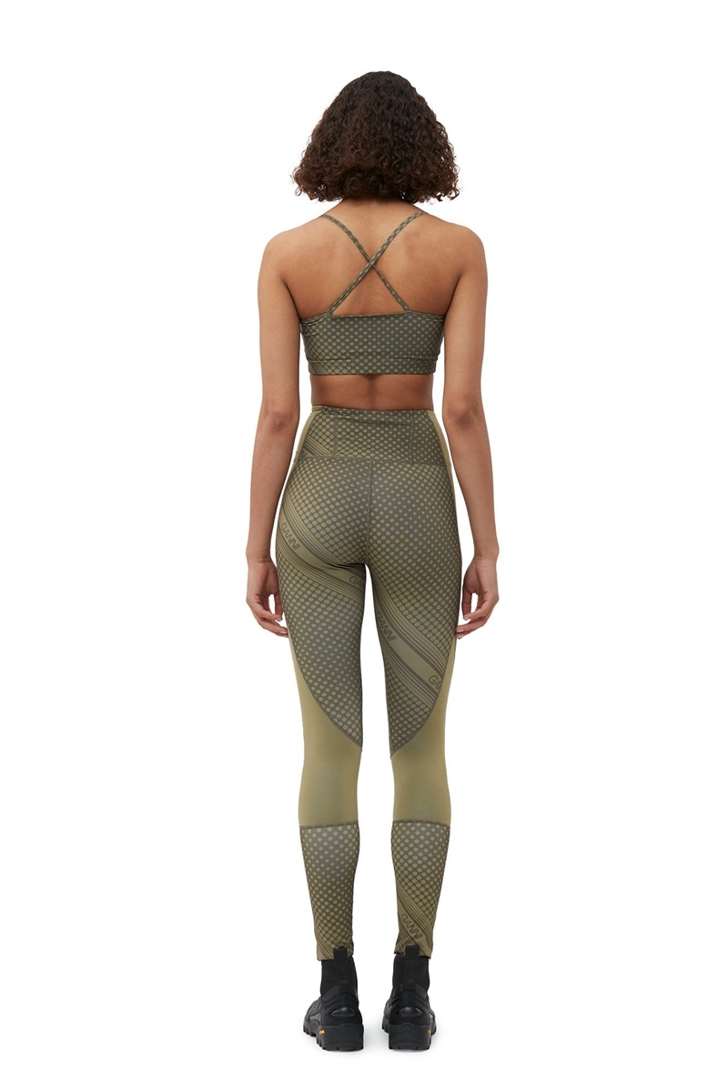 Ganni Active Ultra High Taille Leggings Olivgrün | ZAESN9745