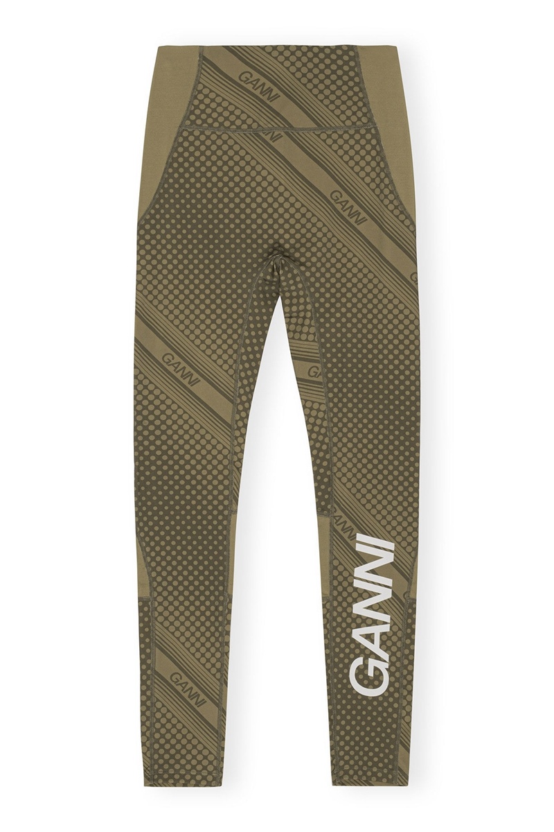 Ganni Active Ultra High Taille Leggings Olivgrün | ZAESN9745