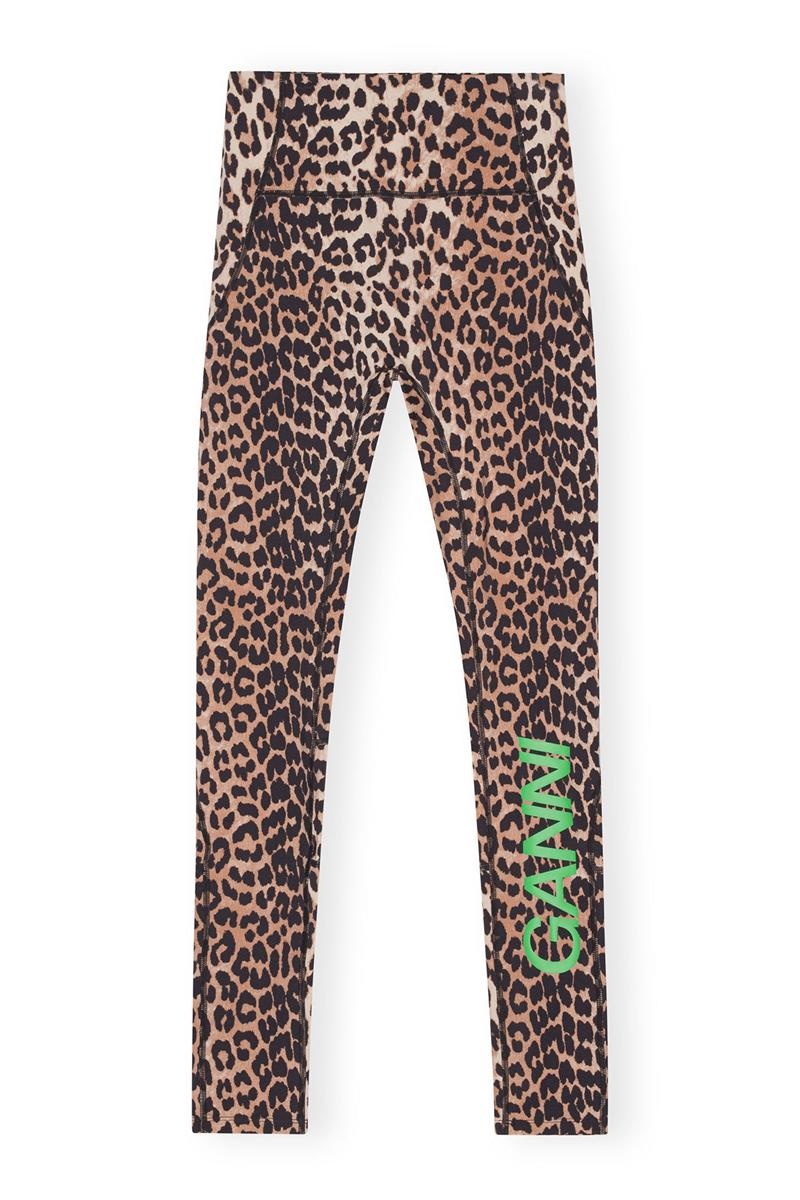 Ganni Active Ultra High Taille Leggings Leopard | GMPDX0837