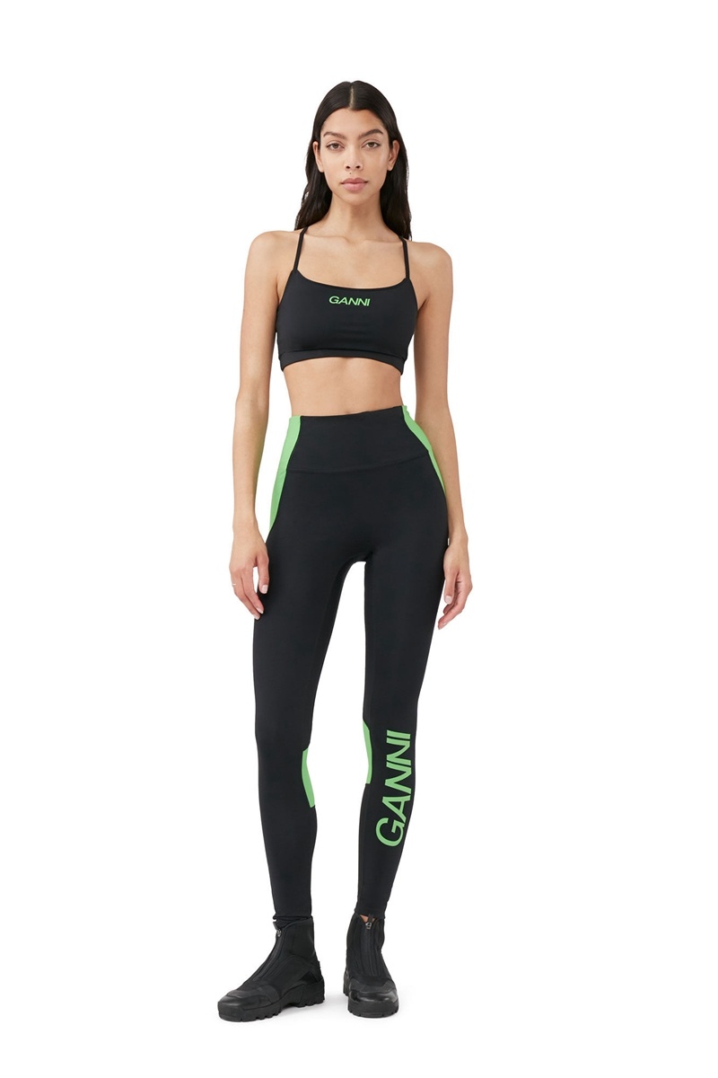 Ganni Active Ultra High Taille Leggings Schwarz | ITAXZ2176