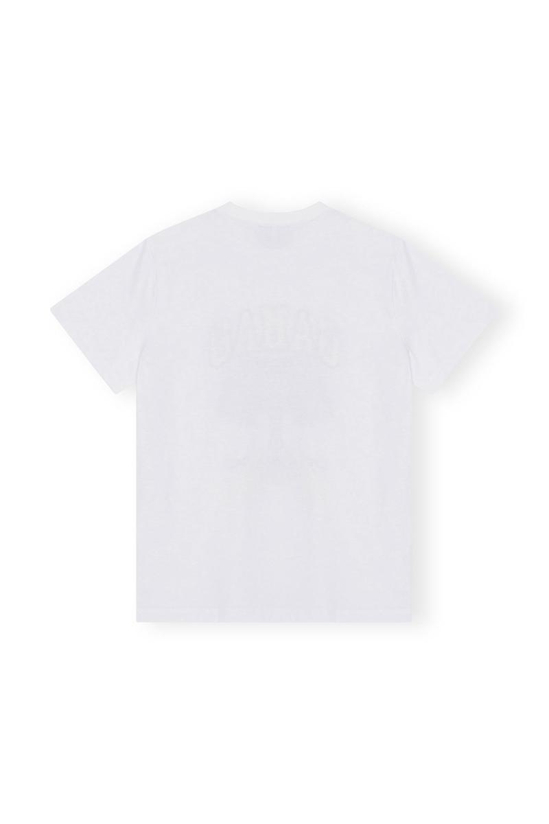 Ganni Basic Jersey Camp Tree T-shirts Weiß | QVCWL9052