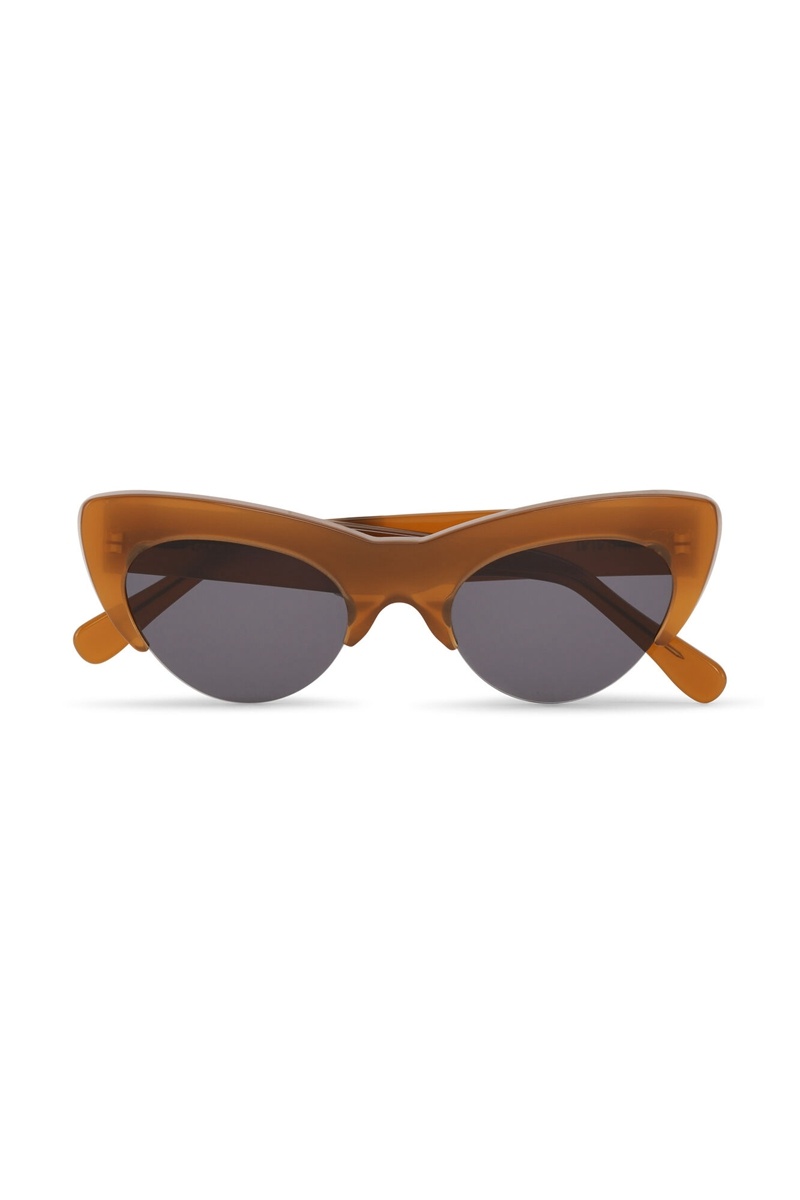 Ganni Biodegradable Acetate Cut Cat Sonnenbrille Braun | UNDOR2670