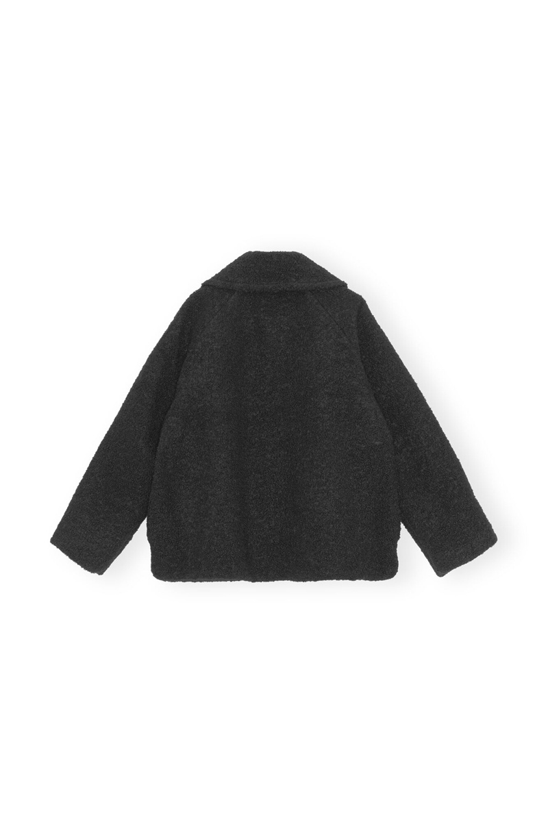 Ganni Boucle Wolle Jacken Schwarz | YSAIK9574