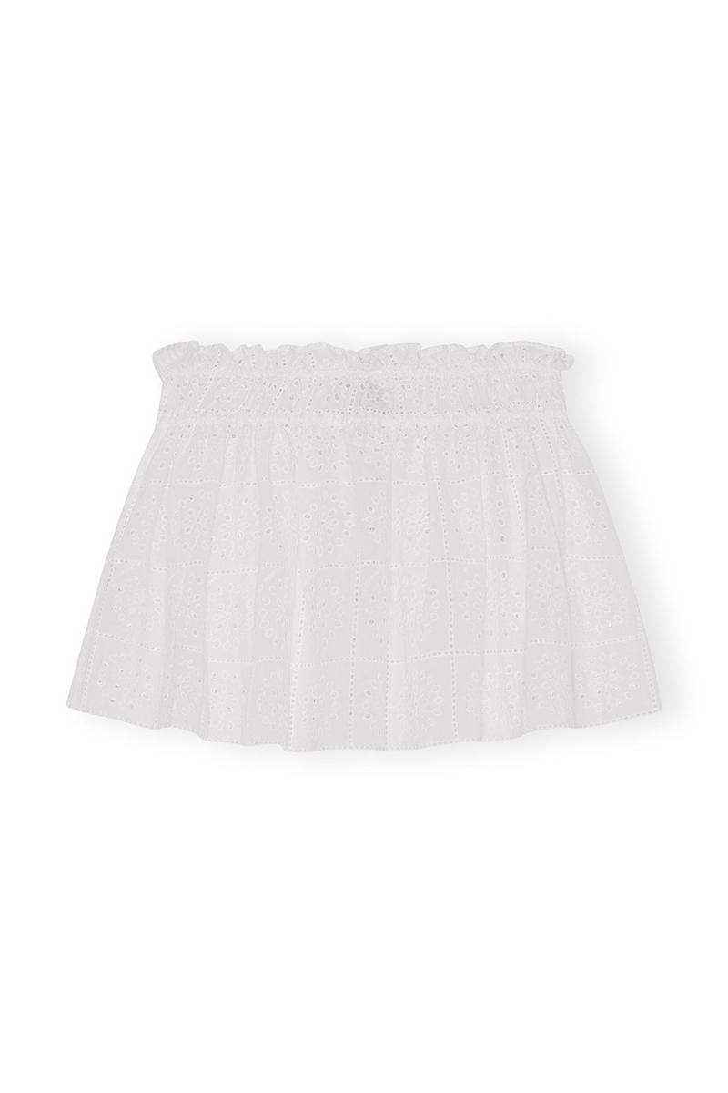 Ganni Broderie Anglaise Mini Bademode Weiß | KCDNP9168