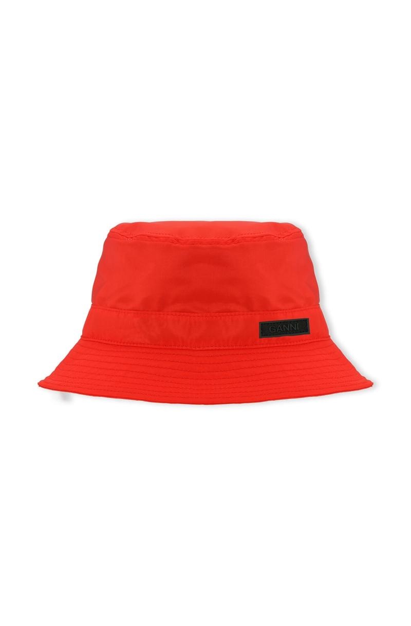 Ganni Bucket Hüte Rot | PQEWF5270