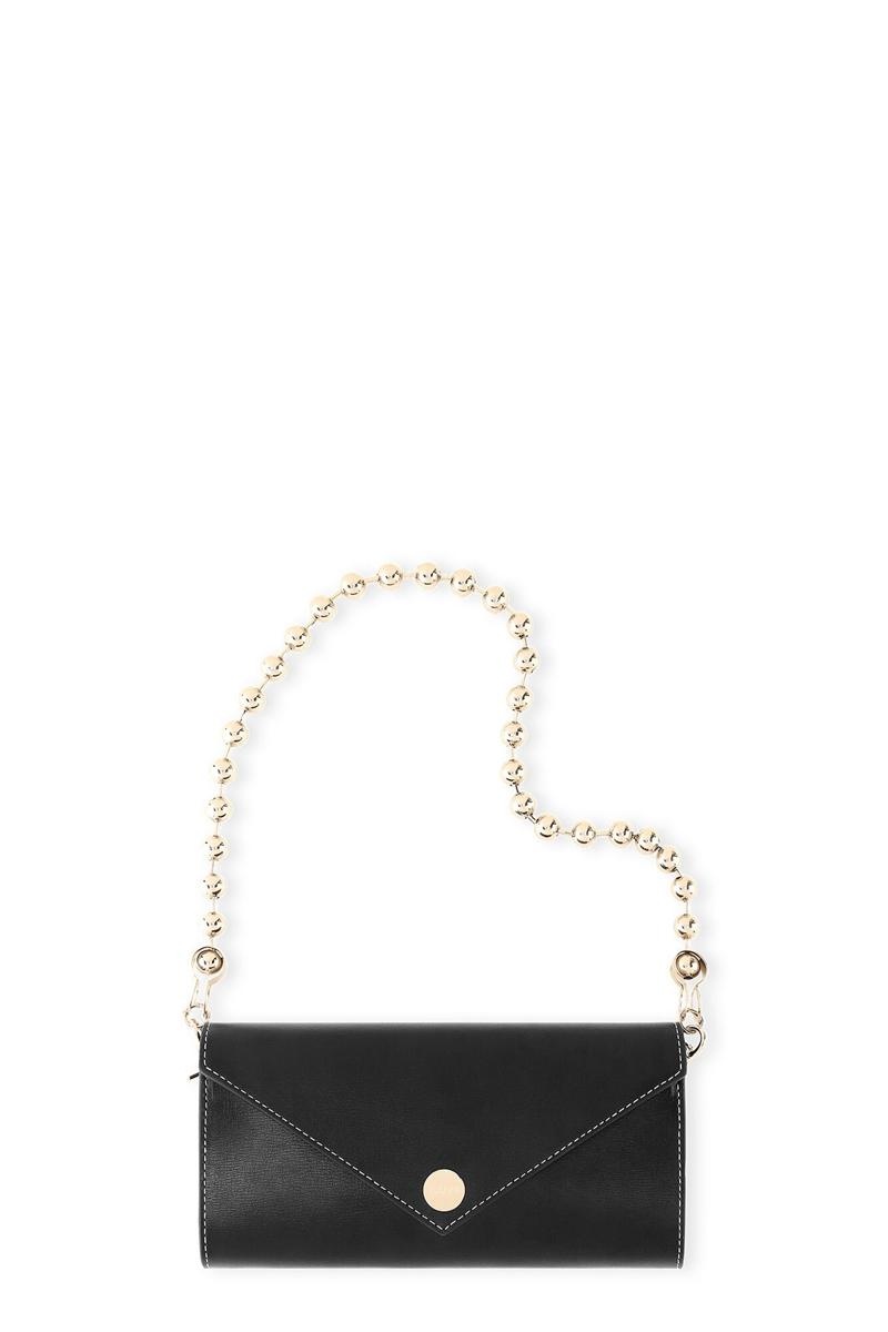 Ganni Chain Mini Handtasche Schwarz | EUDLH1097