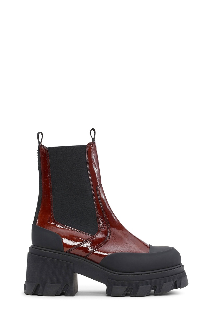 Ganni Cleateded Mid Chelsea Stiefel Braun | STEZG8159