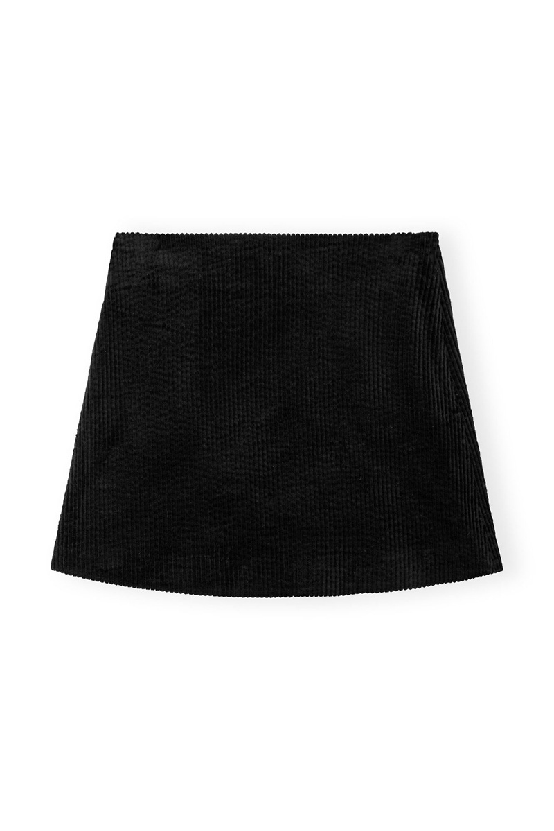 Ganni Corduroy Mini GolfSkirts Schwarz | KXULA5610