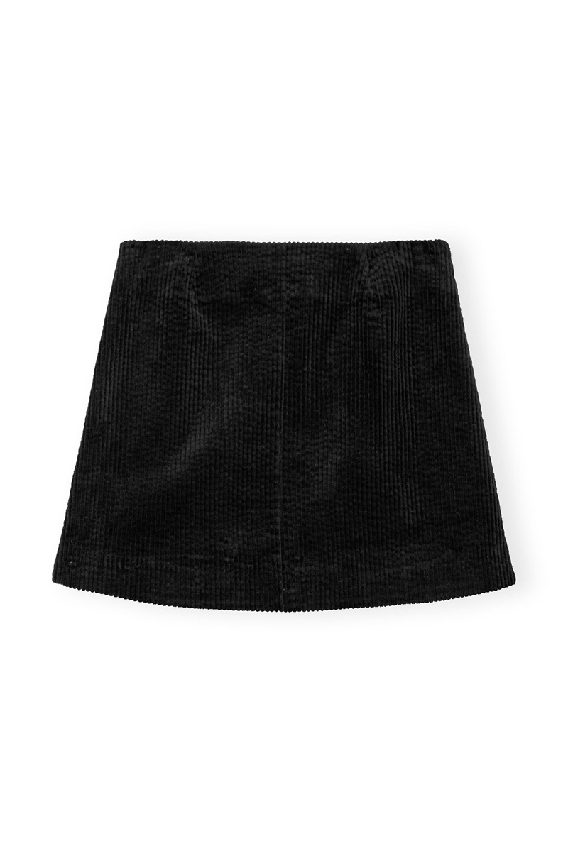 Ganni Corduroy Mini GolfSkirts Schwarz | KXULA5610