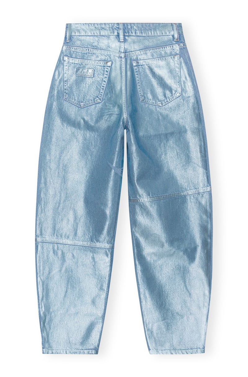 Ganni Foil Stary Jeans Hellblau | GIZAH7651