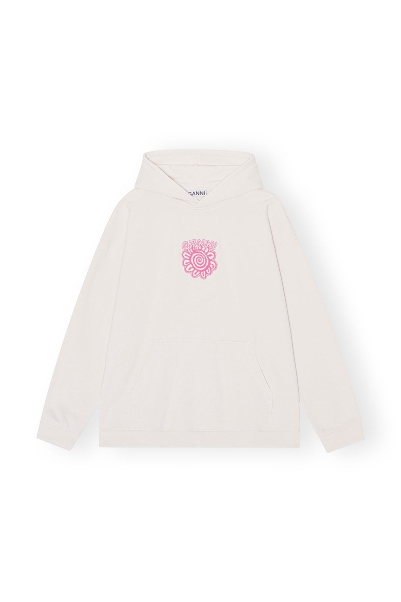 Ganni Isoli Flower Oversized Pullover Weiß | NDEBL8691