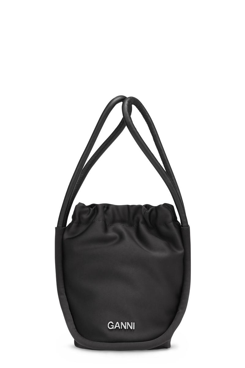 Ganni Knot Mini Shoulder bag Schwarz | UFXOI3618