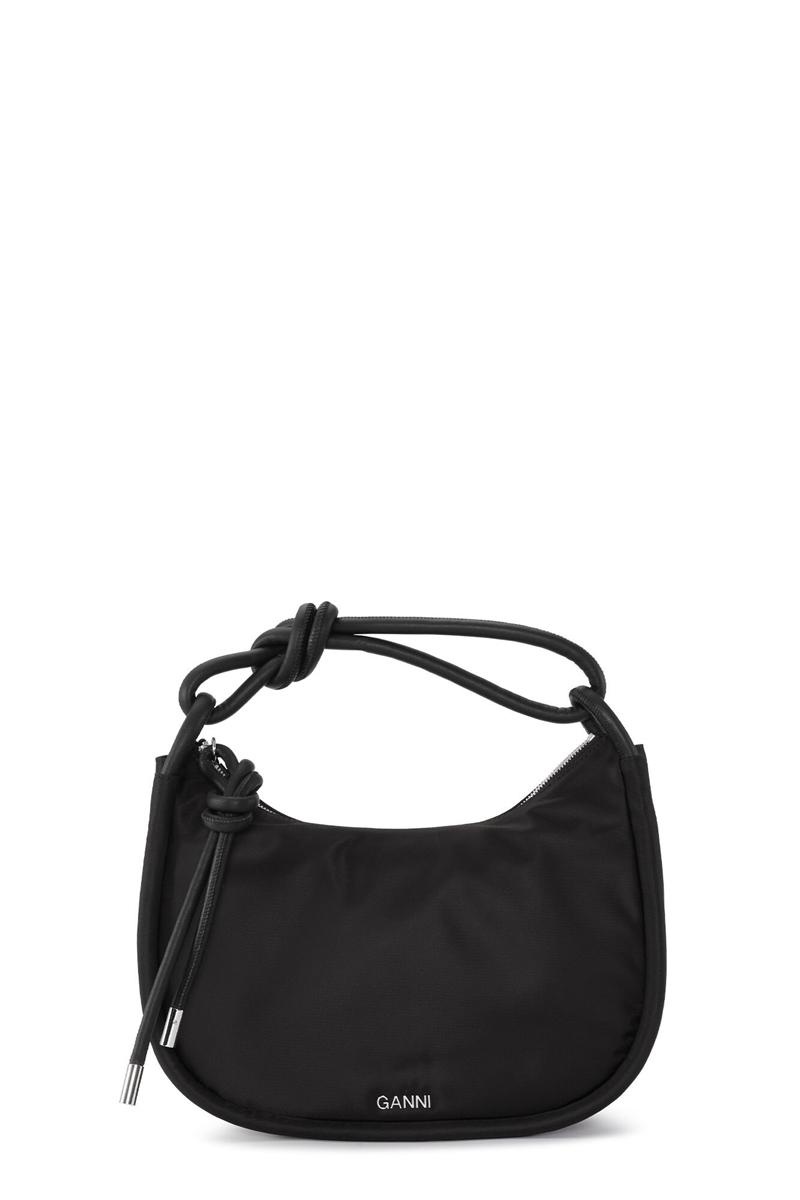 Ganni Knot Shoulder bag Schwarz | NUZTC8739