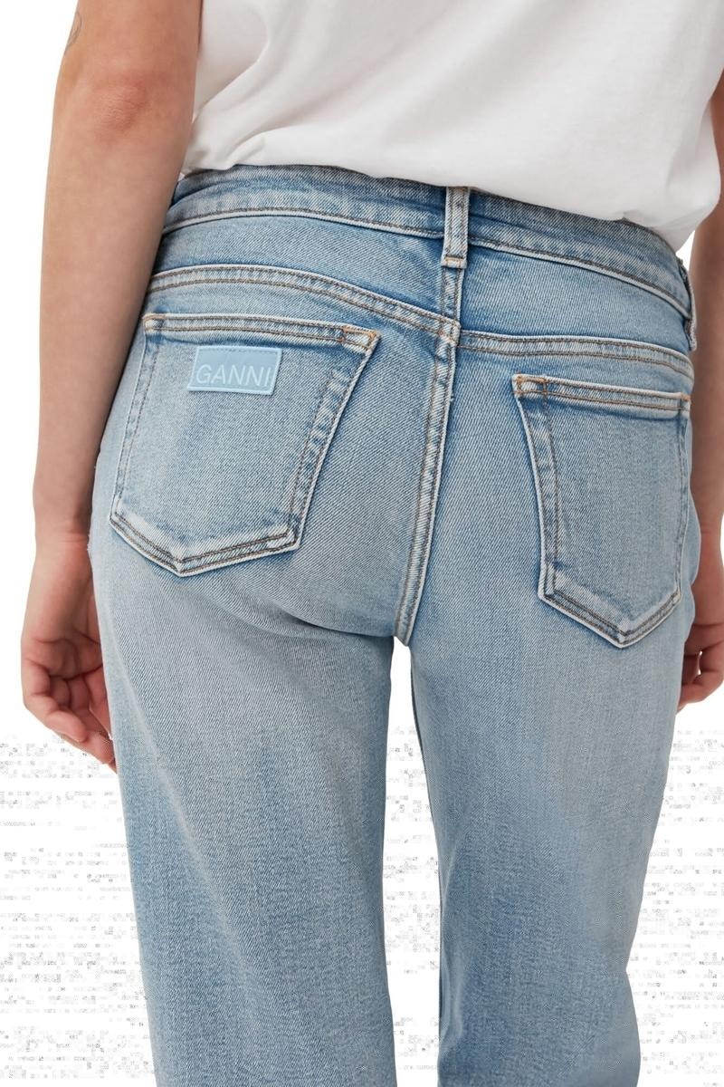 Ganni Kompfort Stretch Beksi Jeans Hellblau | ARHYT7302