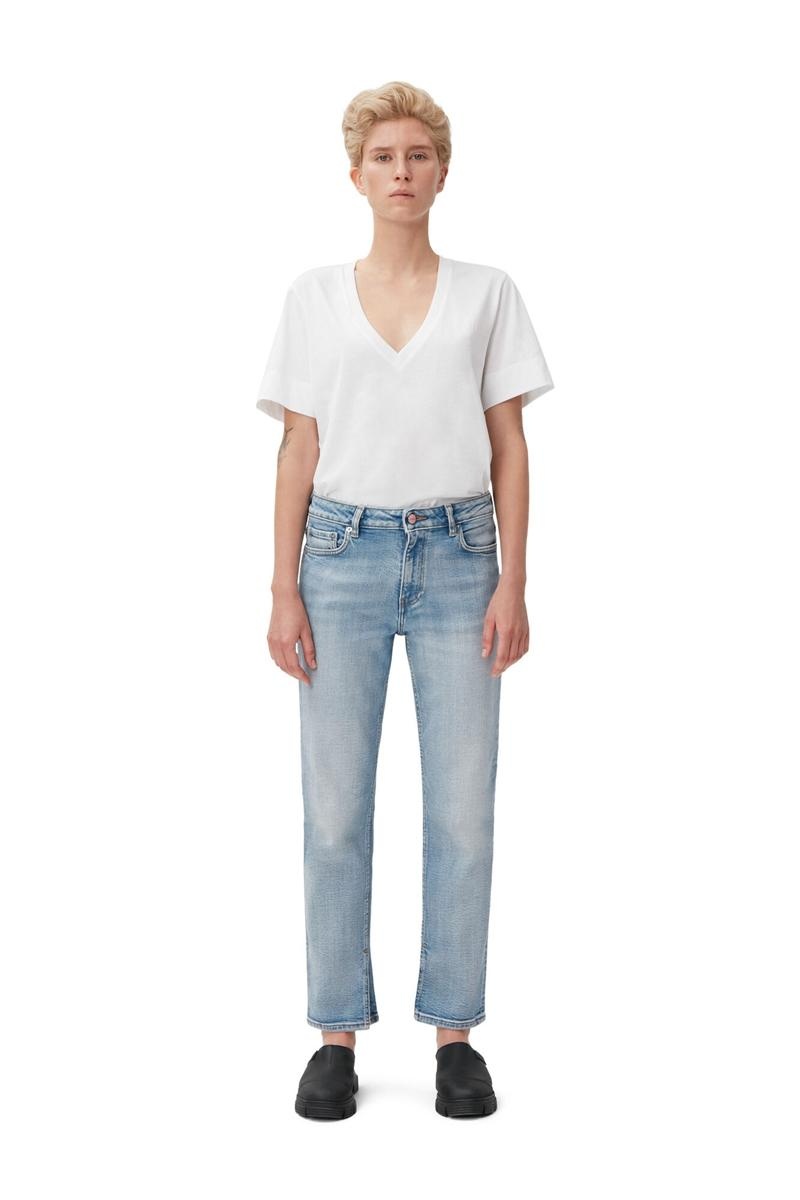 Ganni Kompfort Stretch Beksi Jeans Hellblau | ARHYT7302