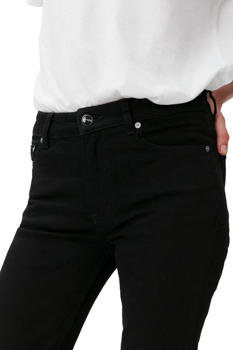 Ganni Kompfort Stretch Beksi Jeans Schwarz | ALVUN4628