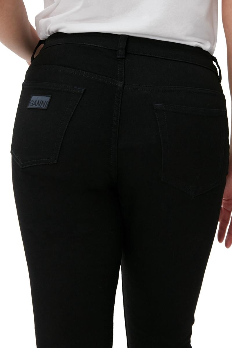 Ganni Kompfort Stretch Beksi Jeans Schwarz | ALVUN4628