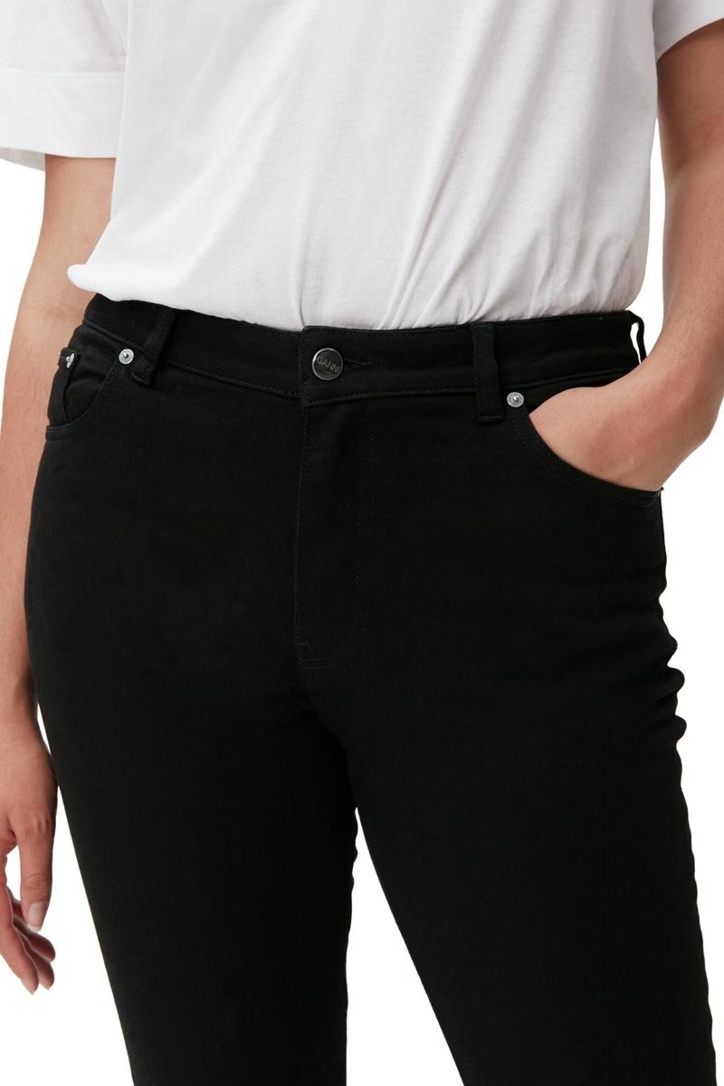 Ganni Kompfort Stretch Beksi Jeans Schwarz | ALVUN4628