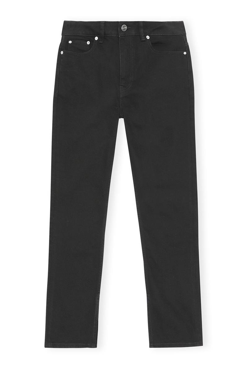 Ganni Kompfort Stretch Beksi Jeans Schwarz | ALVUN4628