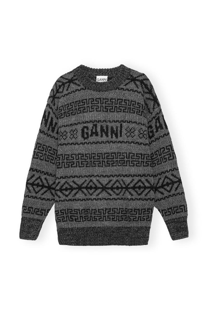 Ganni Lambswool Pullover Oberteile Grau | PZIND8416