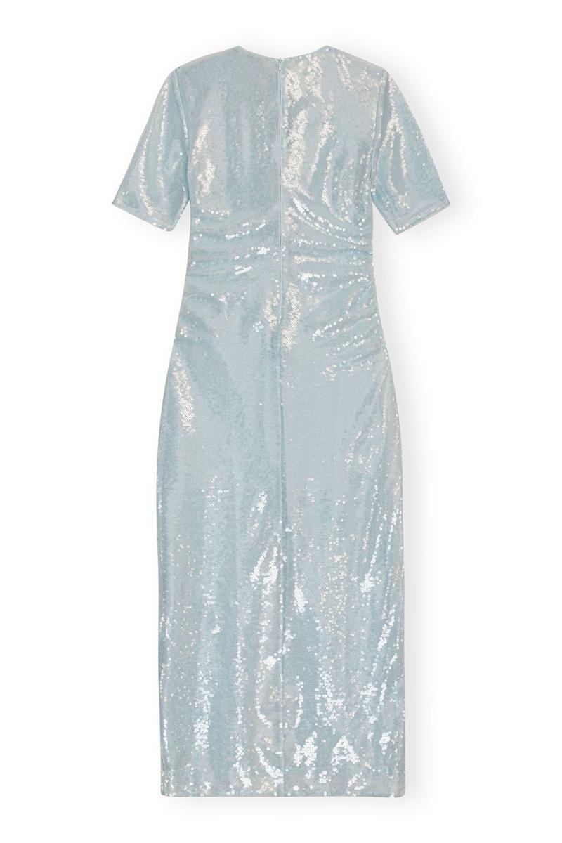 Ganni Light Sequins Maxikleid Silber | TJMSP4057