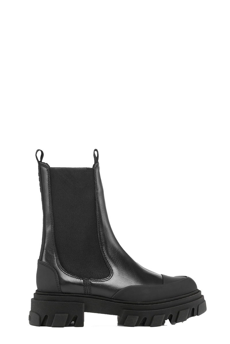 Ganni Mid Chelsea Stiefel Schwarz | BTJPR1068