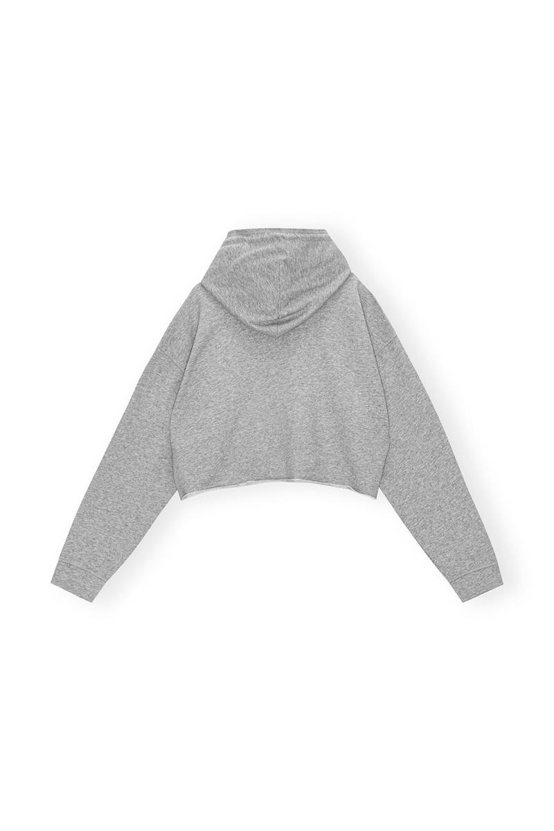 Ganni Oversized Isoli Cropped Pullover Grau | YDMOB0852