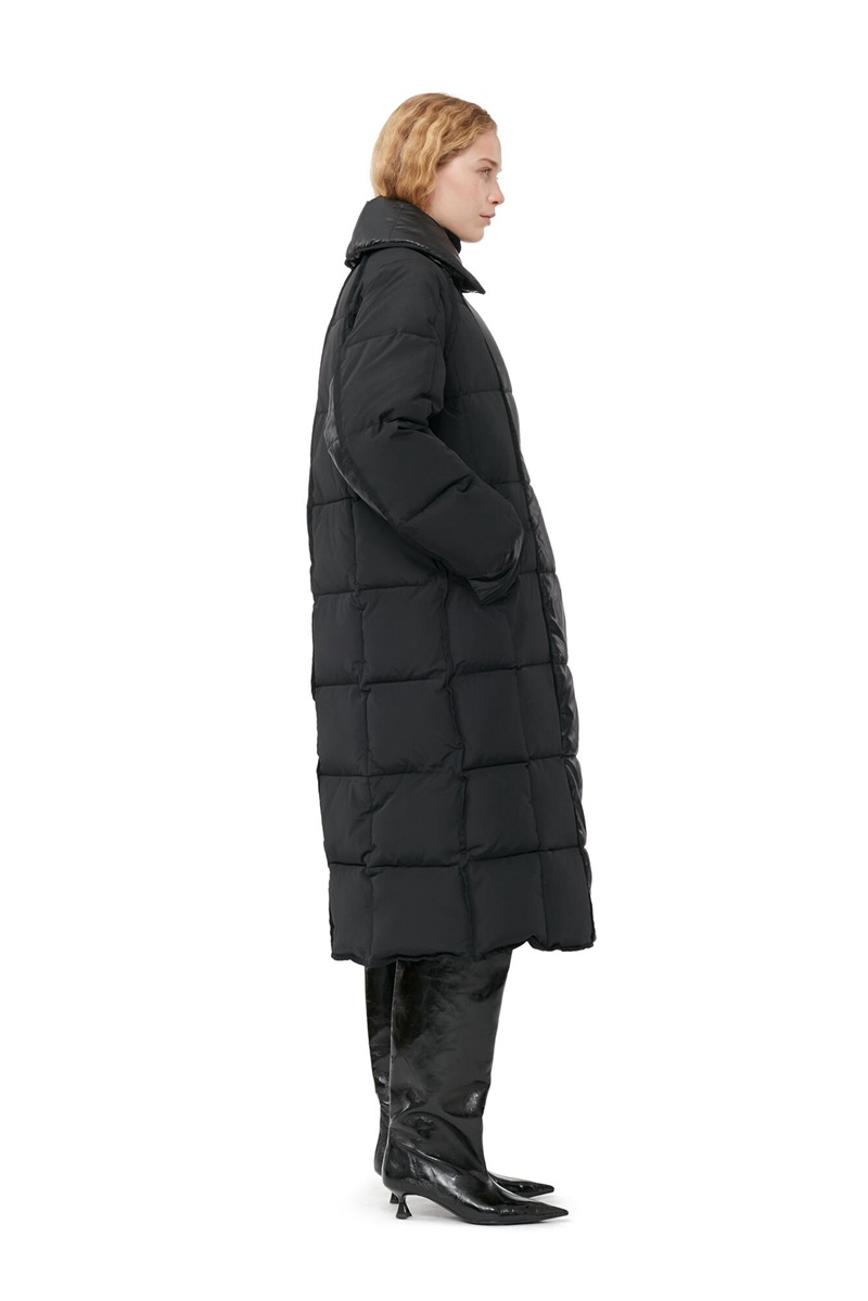 Ganni Oversized Mix Puffer Mäntel Schwarz | MISYU2157