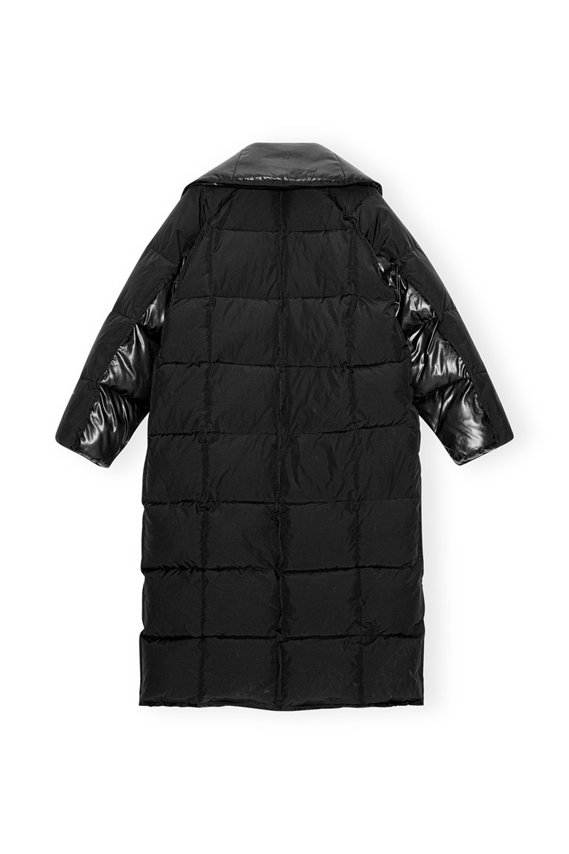 Ganni Oversized Mix Puffer Mäntel Schwarz | MISYU2157