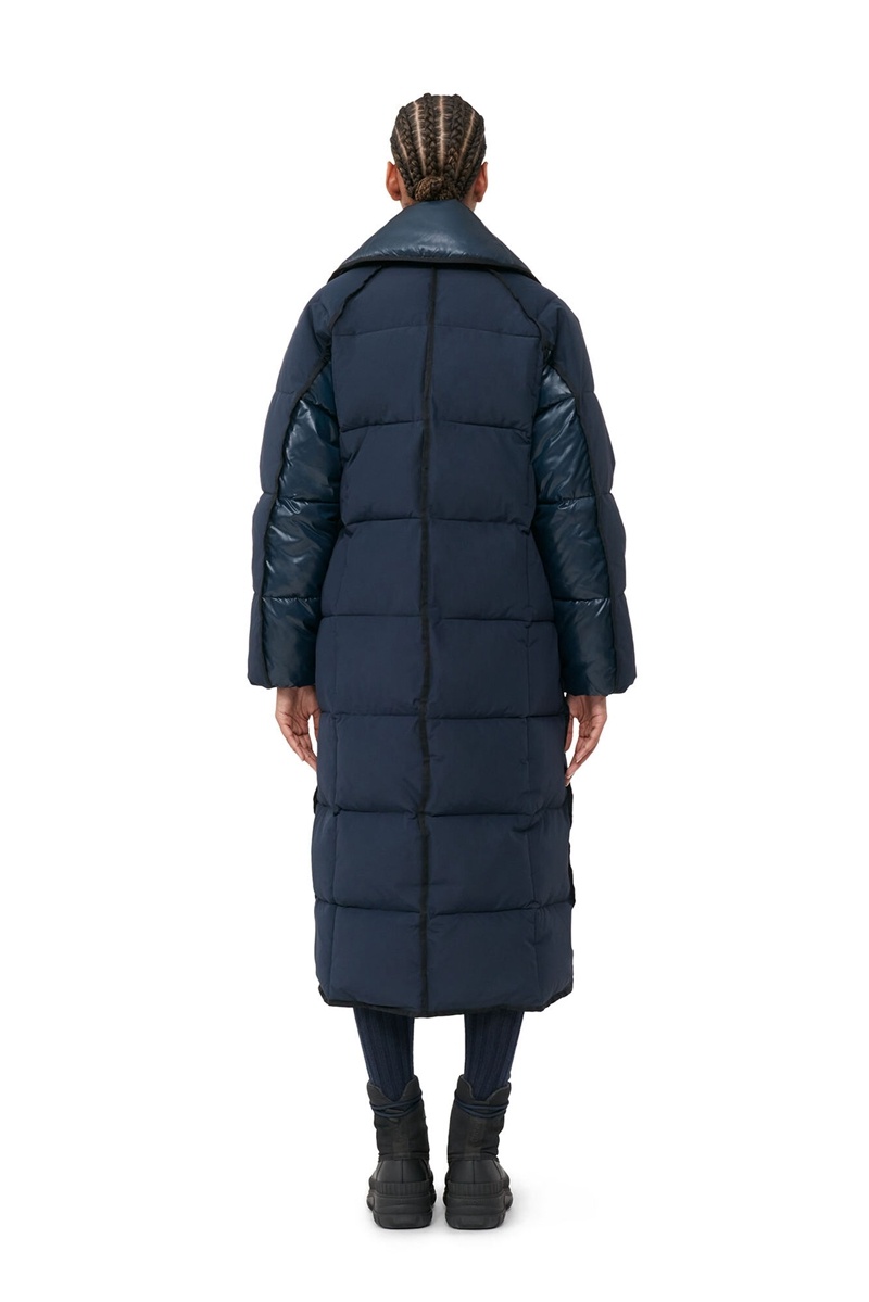 Ganni Oversized Puffer Mäntel Blau | BIVHU2657