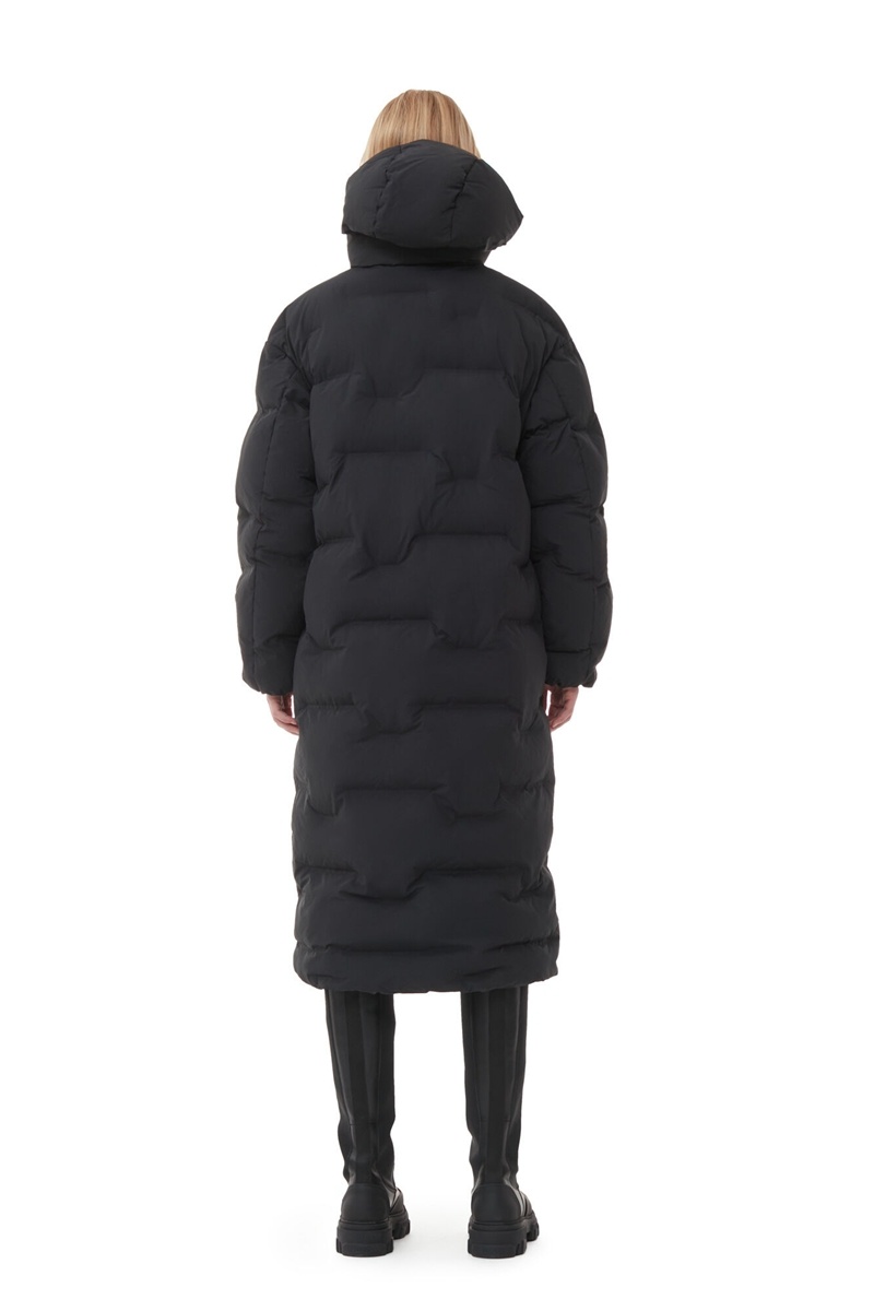 Ganni Oversized Soft Puffer Mäntel Schwarz | KPSBL8916