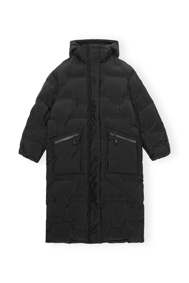 Ganni Oversized Soft Puffer Mäntel Schwarz | KPSBL8916