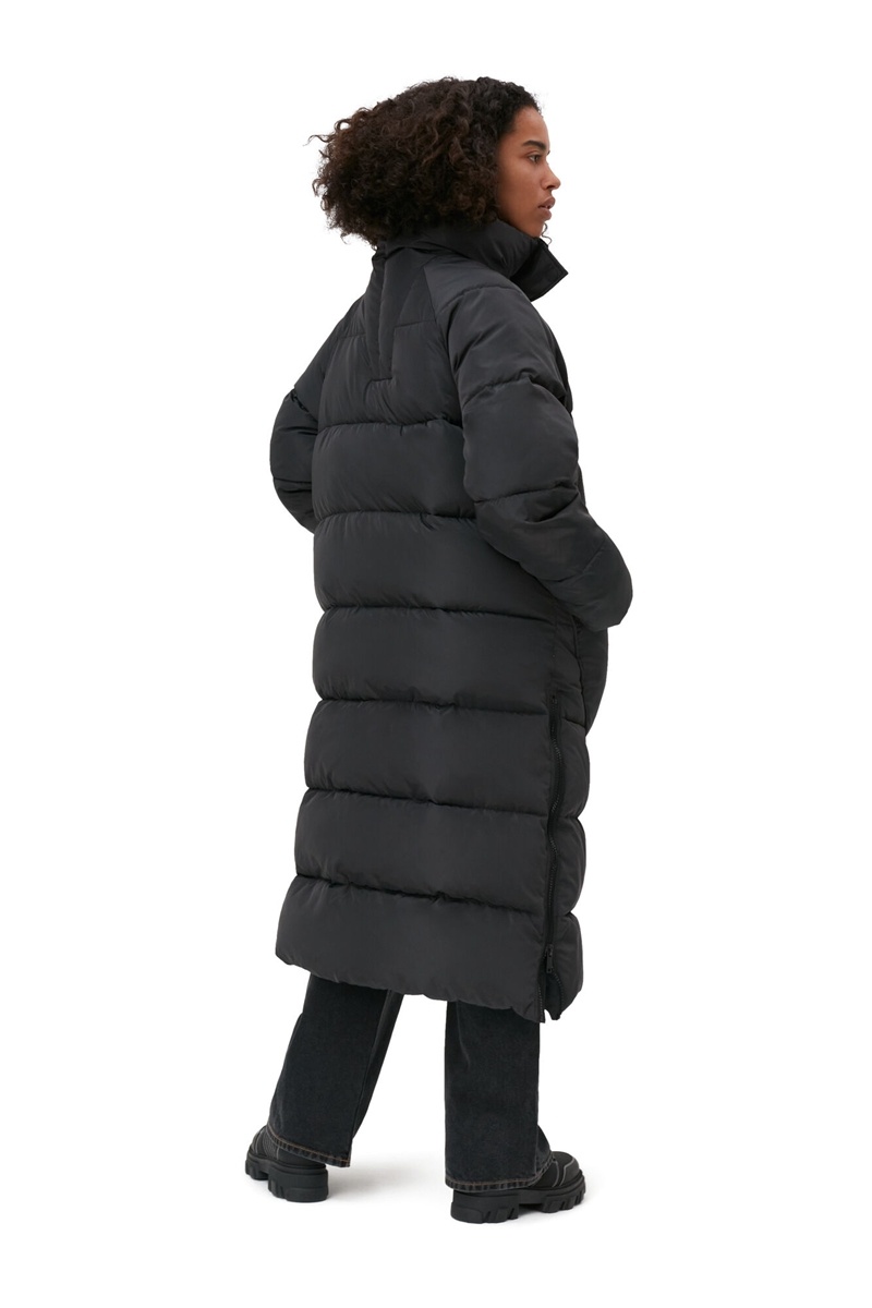 Ganni Oversized Tech Puffer Mäntel Schwarz | FHBTL2615