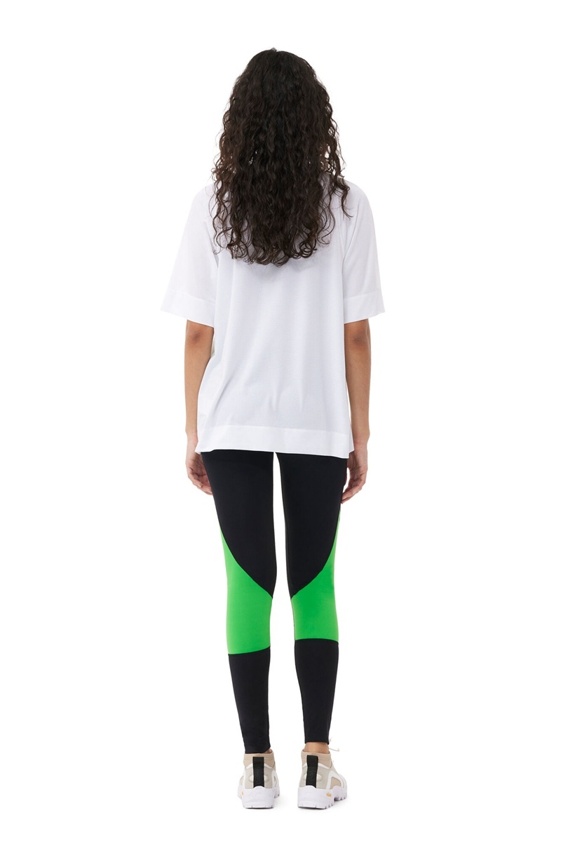 Ganni Prince Active Mesh T-shirts Weiß | AXYSG6047