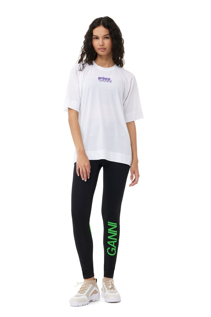 Ganni Prince Active Mesh T-shirts Weiß | AXYSG6047