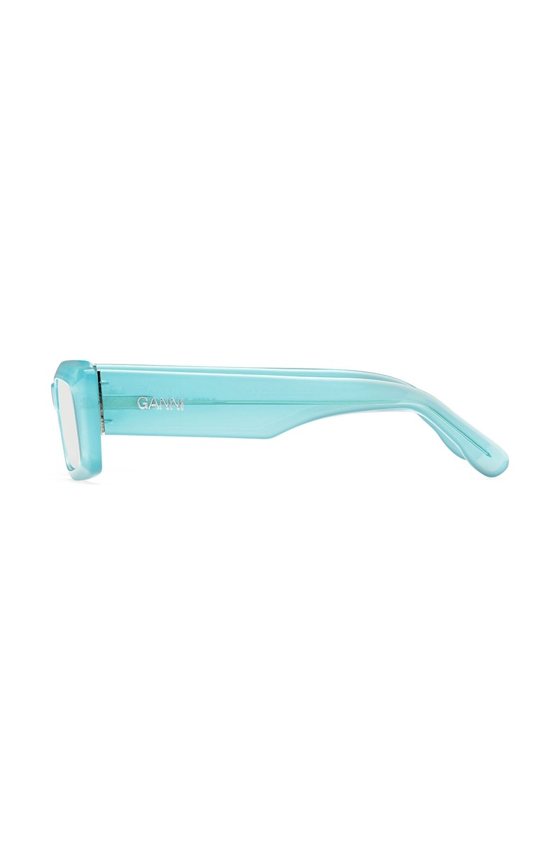 Ganni Rectangular Sonnenbrille Blau | BJFIK5918