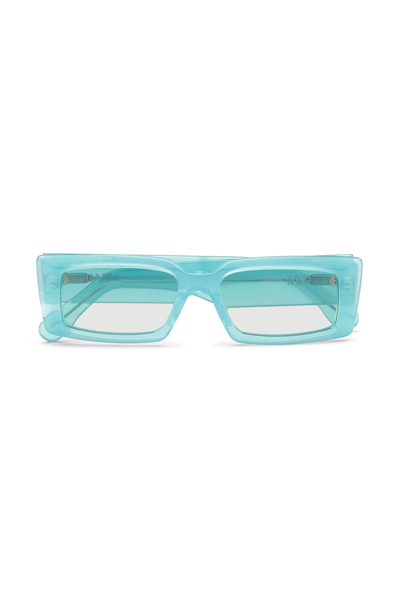 Ganni Rectangular Sonnenbrille Blau | BJFIK5918