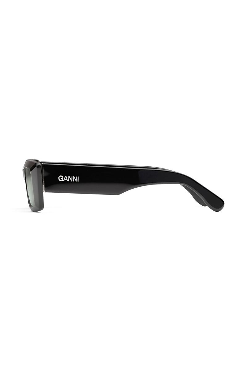 Ganni Rectangular Sonnenbrille Schwarz | HZQJS3275