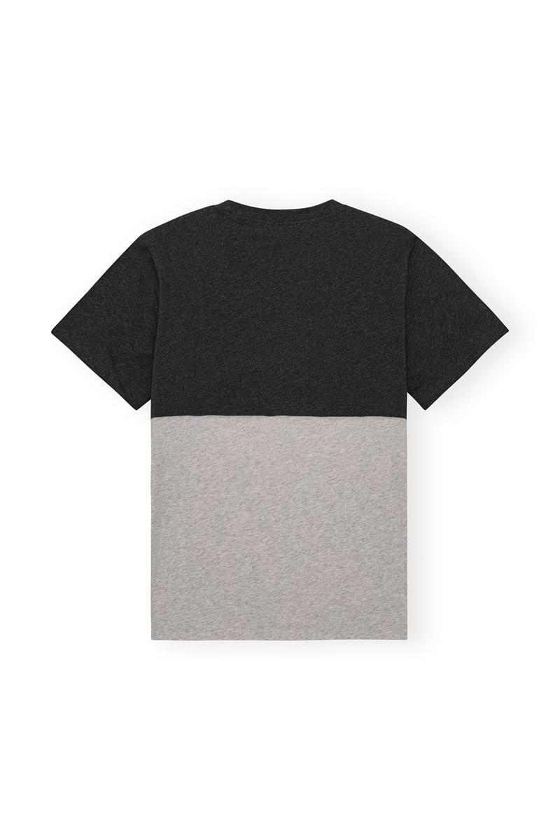 Ganni Re-cut Jersey T-shirts Schwarz Grau | GISVH1593