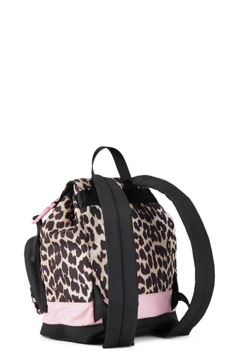 Ganni Recycled Mini Rucksäcke Leopard | UVKPD5304